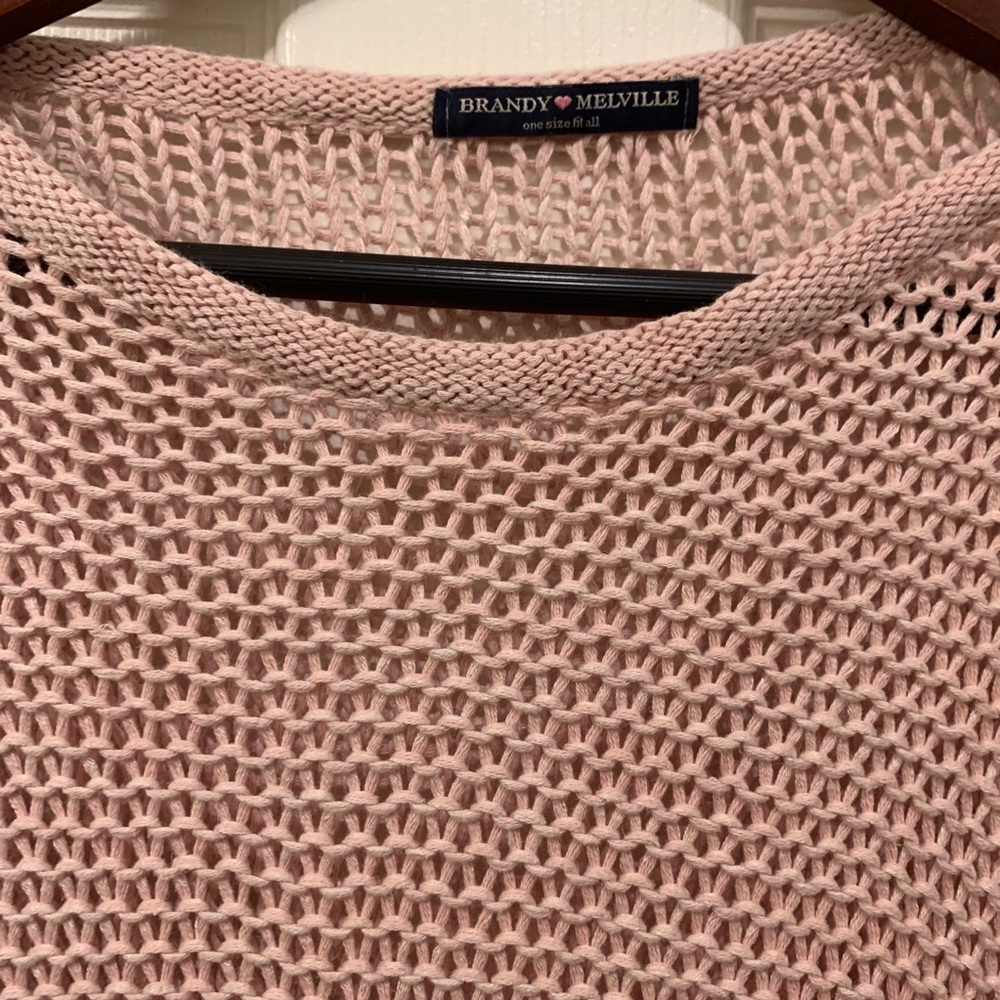 Brandy Melville Blush Pink Knit Sweater - Picture 3 of 6